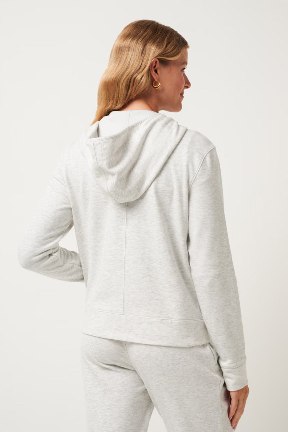 Travis Matthew - Cloud Zip Hood 2.0 - Heather Light Grey - Back