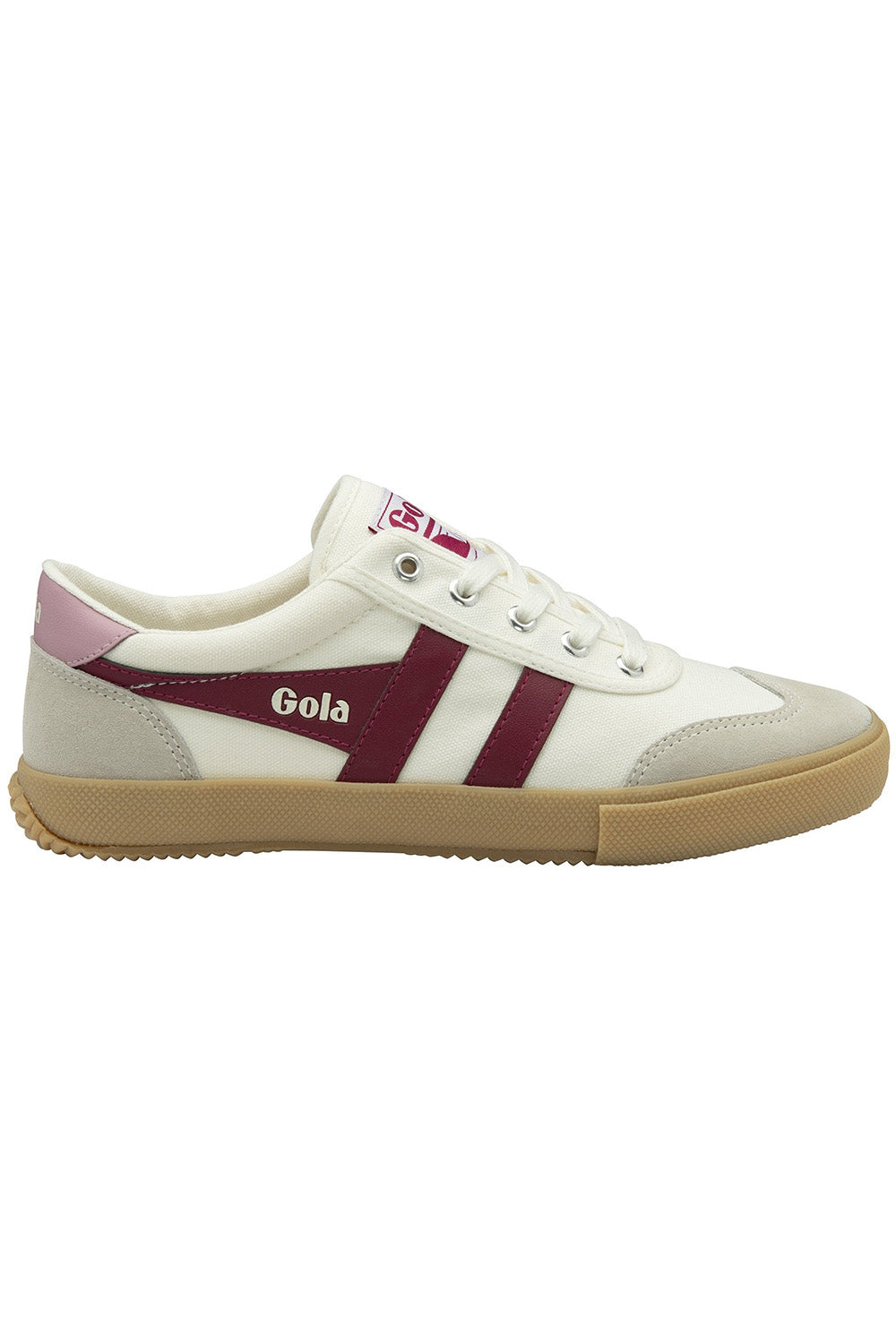 Gola - Badminton Plimsolls - Off White/Cerise/Candy - Side