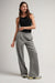 Richer Poorer - Recycled Fleece Wide Leg Pant - Heather Grey - Front