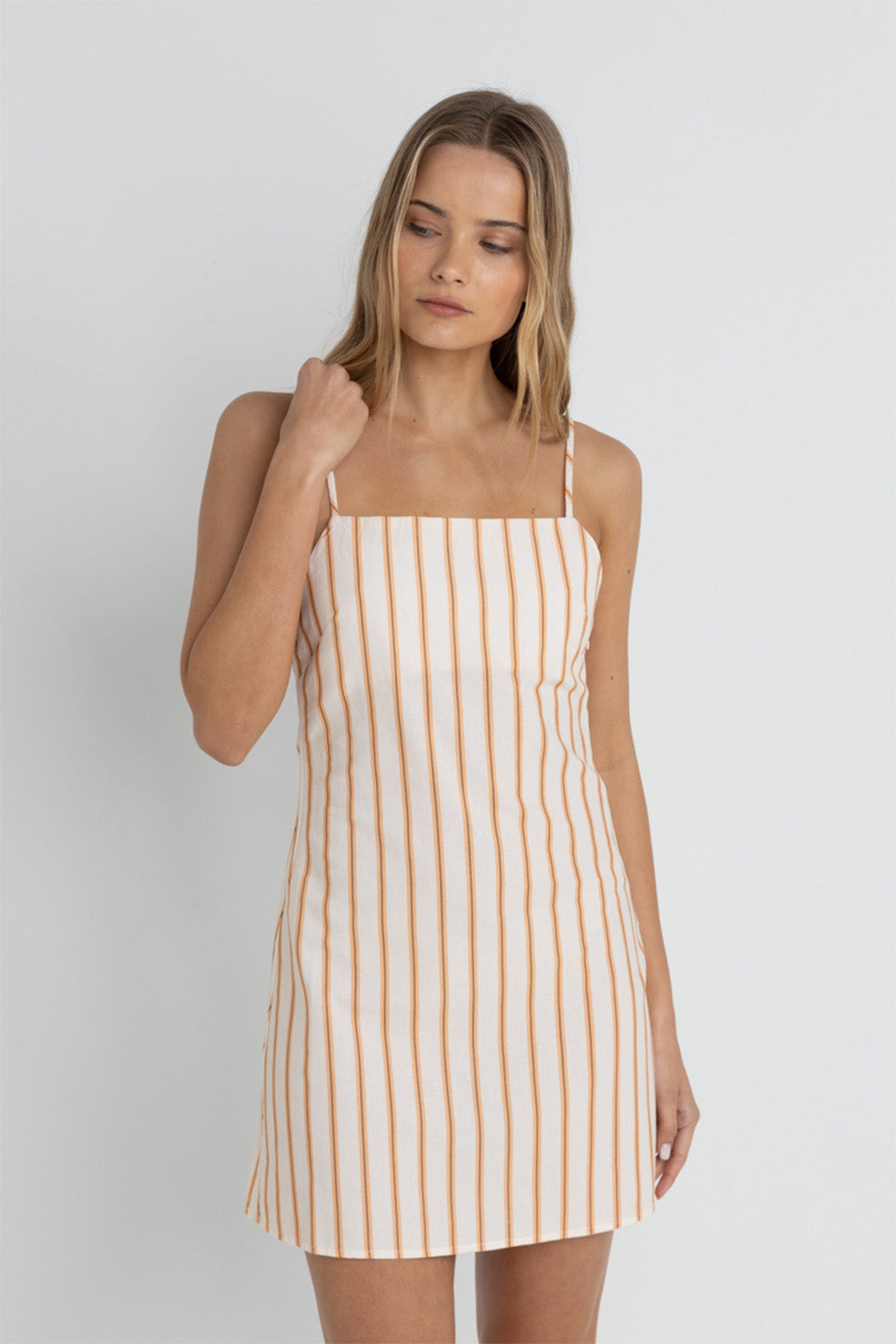 Rhythm - Tide Stripe Mini Dress - Natural - Front