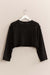 Double Zero - Cropped Sweater Pullover - Black - Back