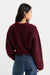 Good American The Chunky Knit Sweater in Berry Noir — Back view
