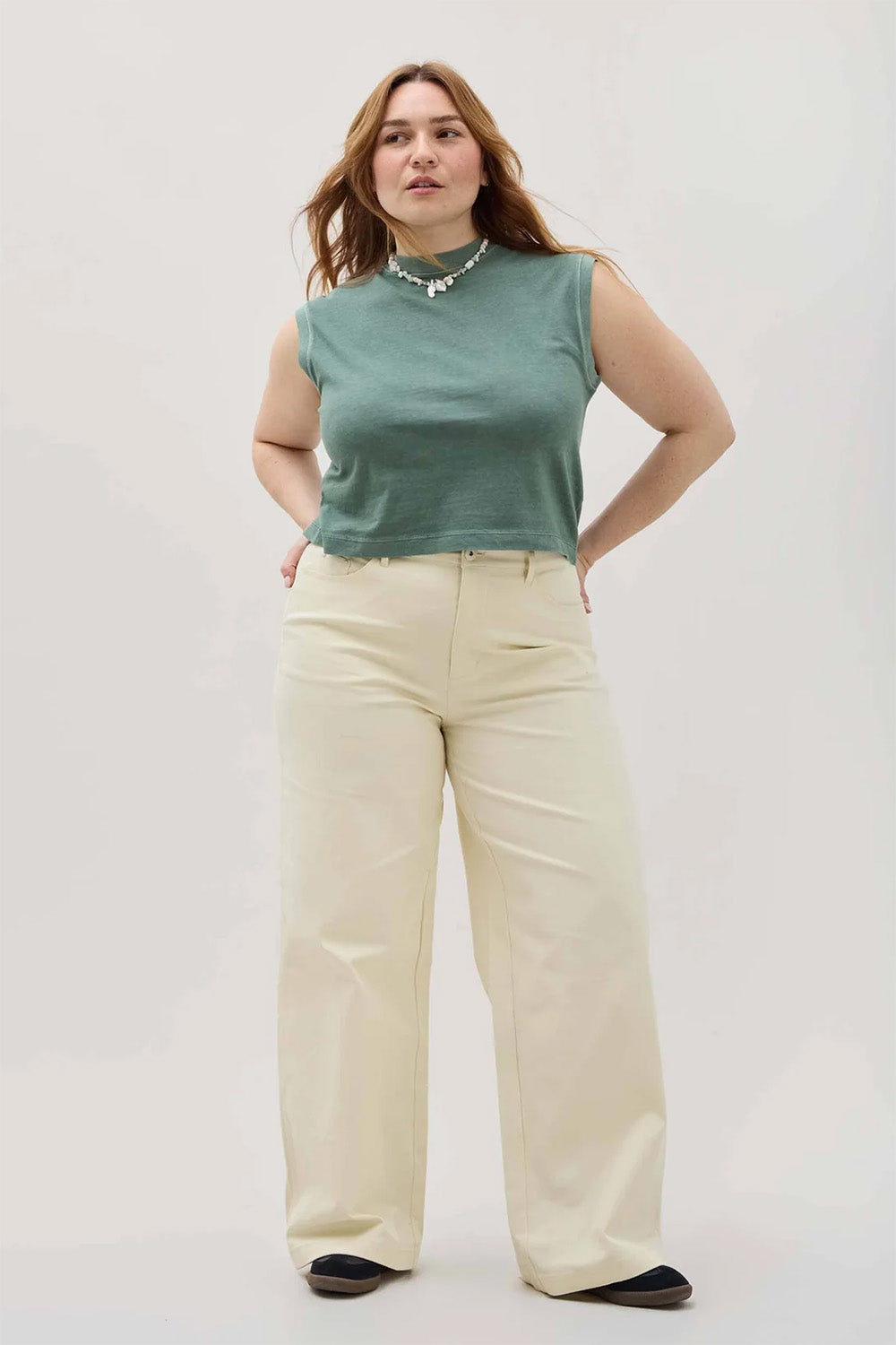Richer Poorer - Relaxed Muscle Tee - Sage Leaf