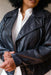 Able - Maha Leather Jacket - Black - Detail