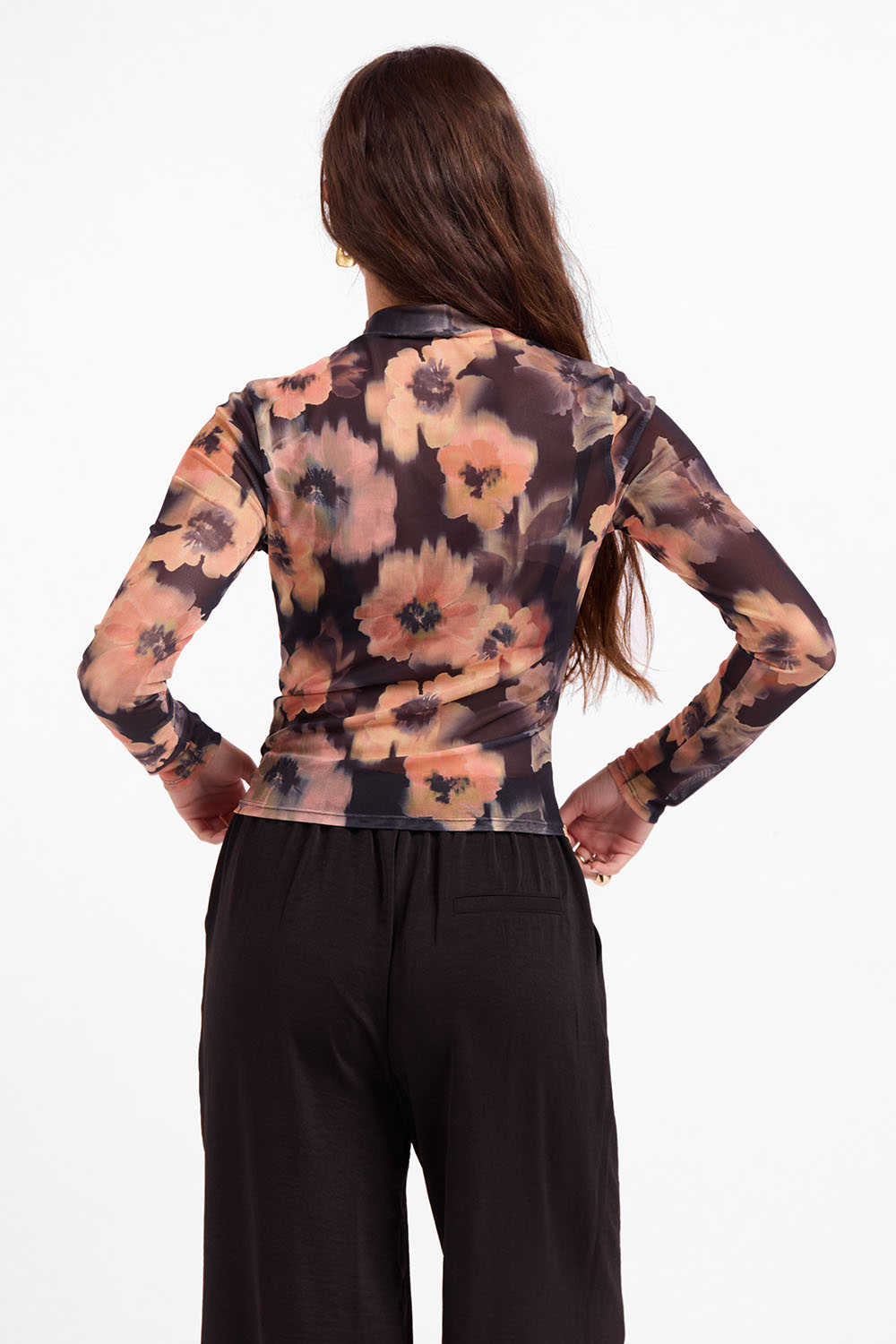 Sage the Label - Garden Grit Knit Top - Black Multi - Back