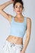 Niki Biki - Double Lace Square Crop Top- Breezy Blue