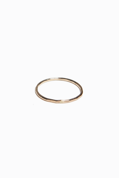 Able - Hammered Stacking Thin Ring - Gold