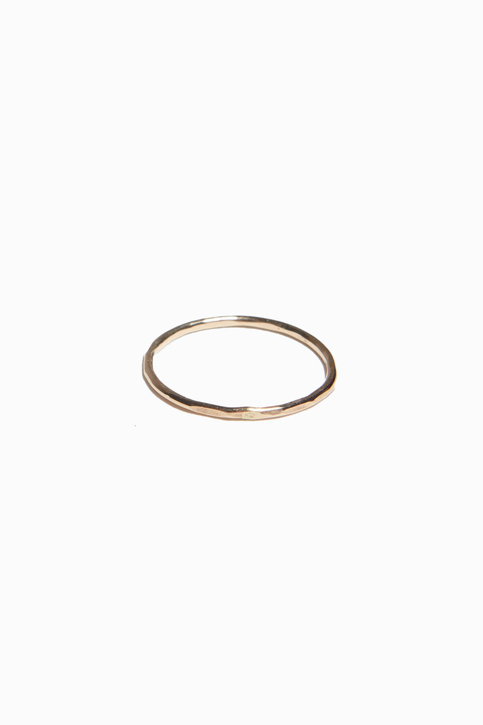 Able - Hammered Stacking Thin Ring - Gold
