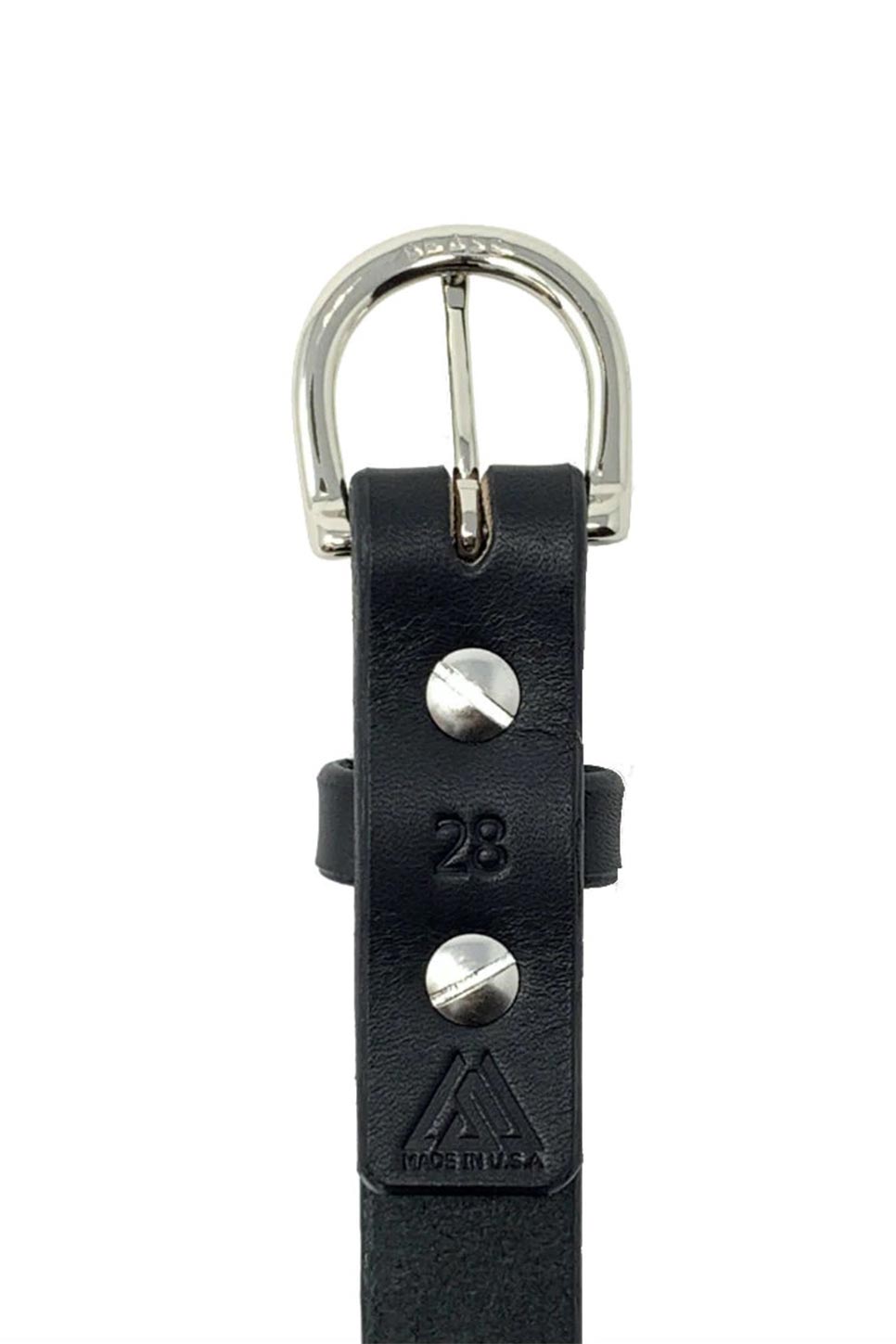 Last State Leather - Everyday 1" Leather Belt - Black/Nickel - Back