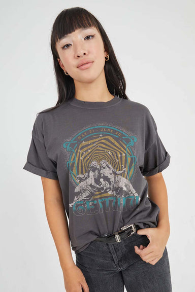 Girl Dangerous - Gemini Band Boyfriend Tee - Vintage Black