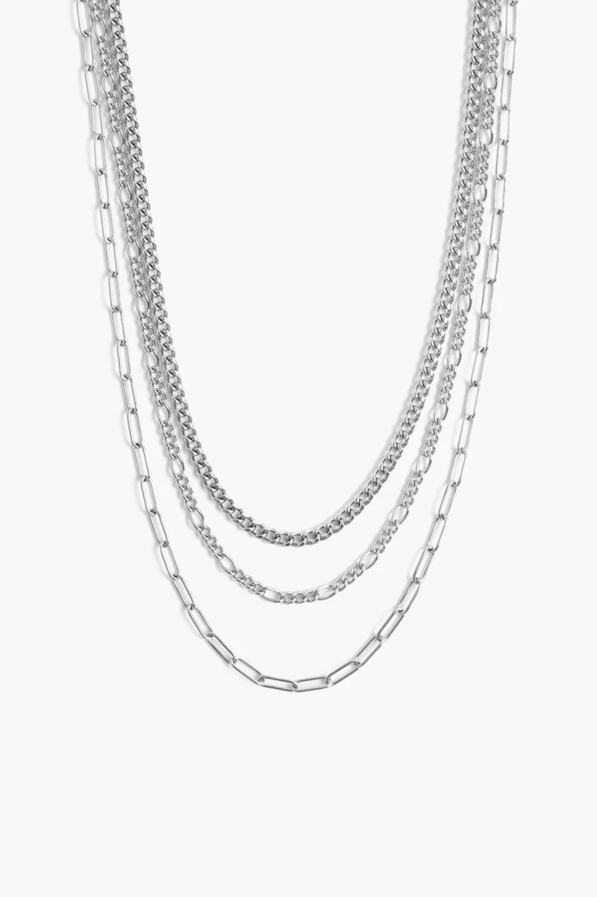 Marrin Costello - Trilogy Layered Necklace - Silver