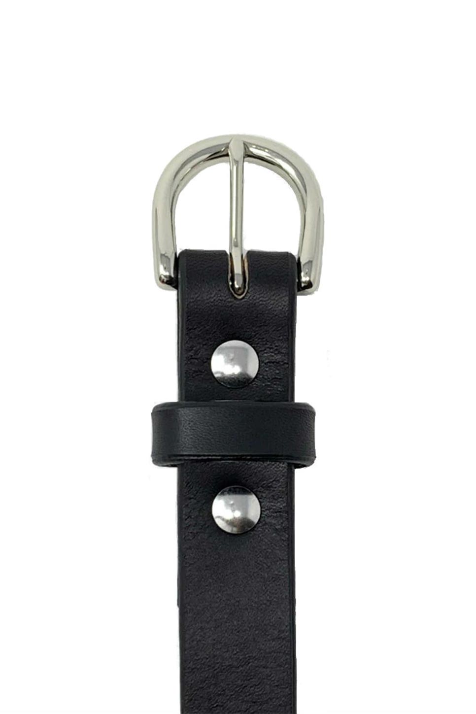 Last State Leather - Everyday 1" Leather Belt - Black/Nickel - Front