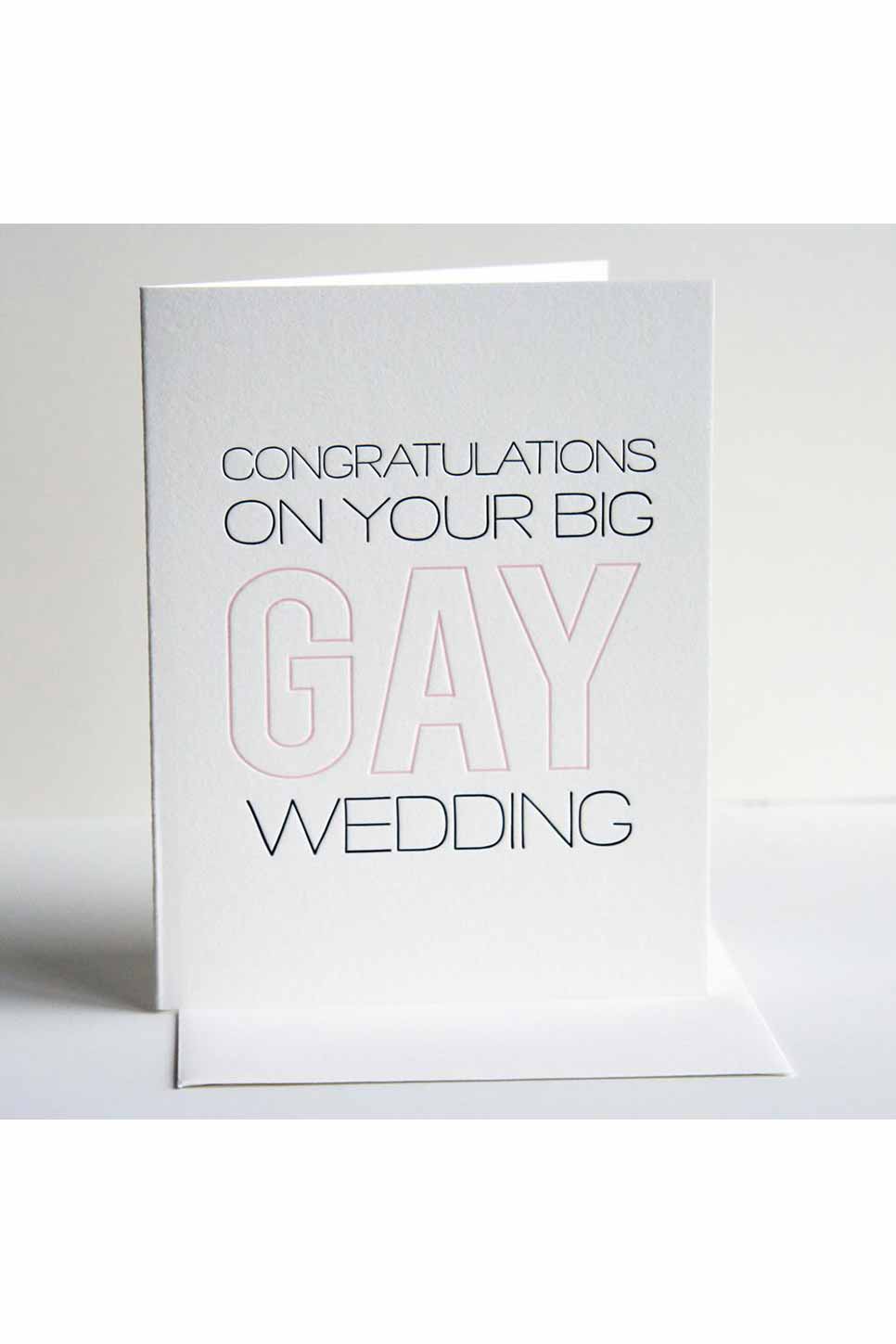 Steel Petal Press - Big Gay Wedding Card