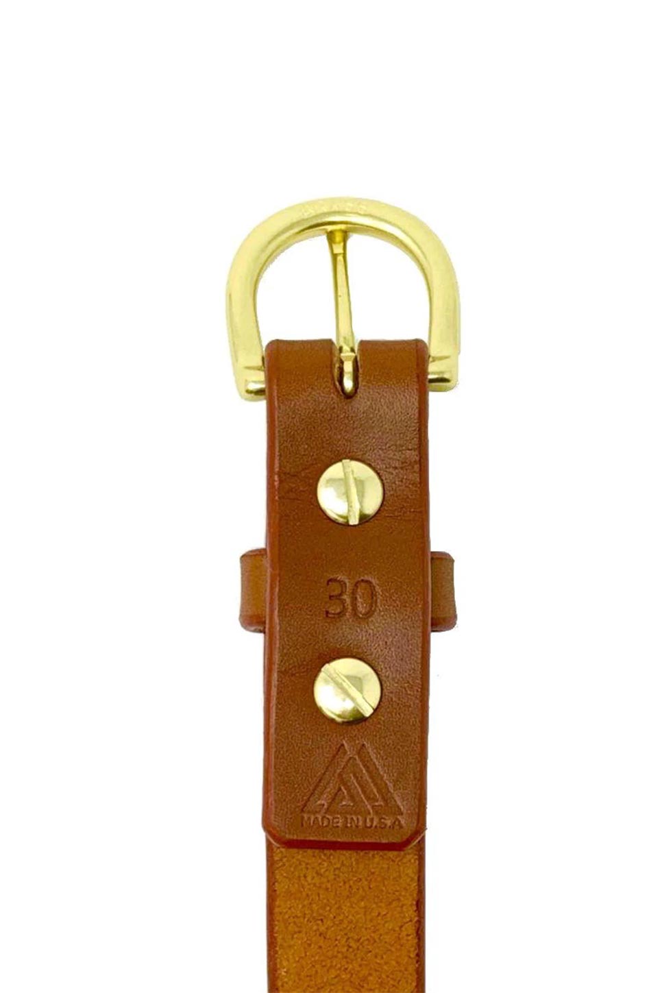 Last State Leather - Everyday 1" Leather Belt - Chestnut/Brass - Back
