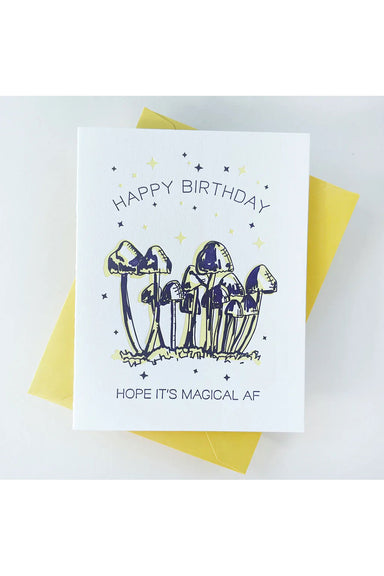 Steel Petal Press - Magical Mushroom Birthday Card
