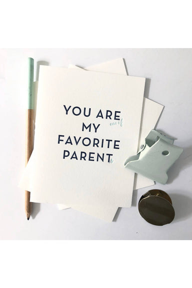 Steel Petal Press - Favorite Parent Card