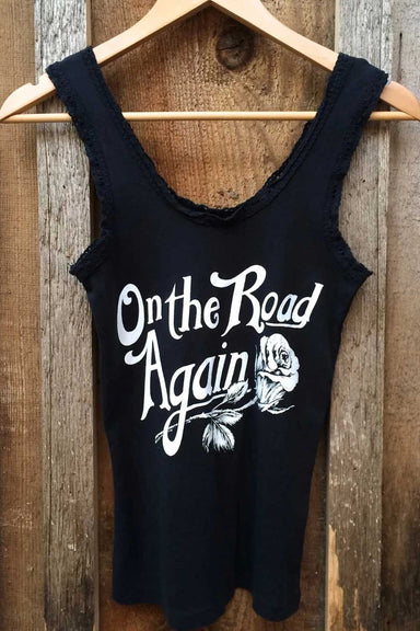 Bandit Brand - On the Road Again Lace Tank - Black/White