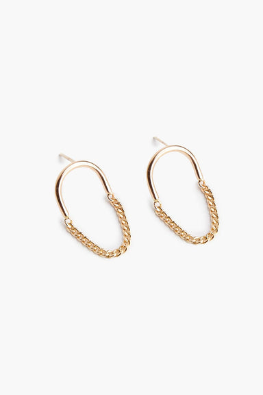 Able - Arc Chain Earrings - Gold