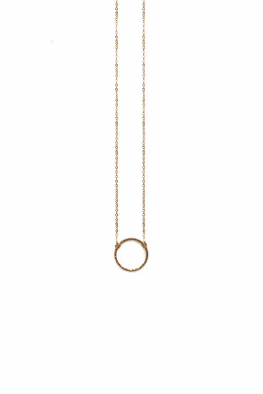 Able - Floating Shape Necklace - Gold Circle