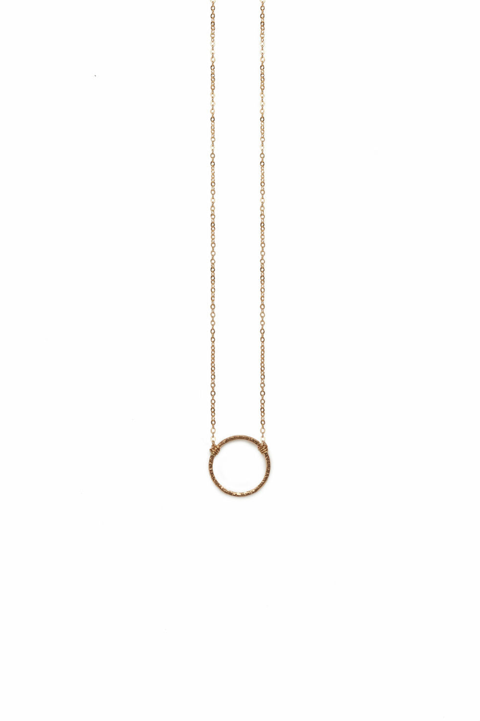 Able - Floating Shape Necklace - Gold Circle
