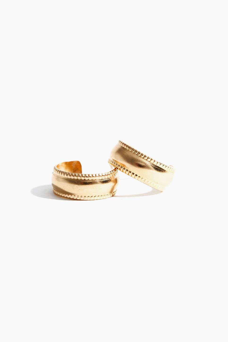 Able - Chunky Column Hoops - Gold