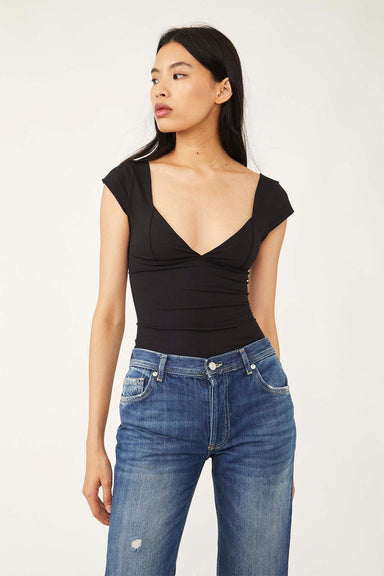 Free People - Duo Corset Cami - Black - Front