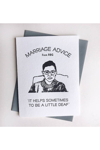 Steel Petal Press - Marriage Advice RBG