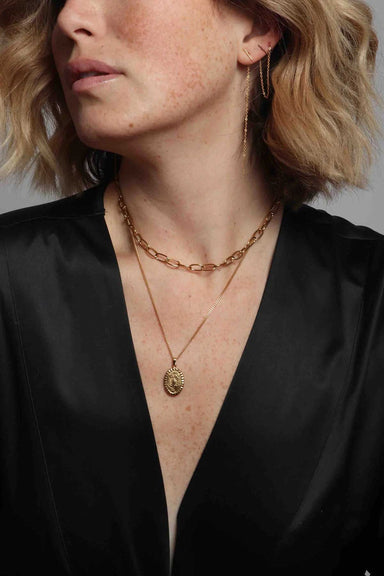 Marrin Costello - Scorpio Necklace - Gold - Model