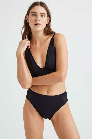 Richer Poorer - High Cut Brief - Black - Front