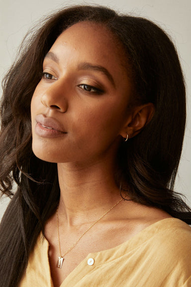 able-celine-huggie-hoops-gold-model