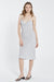 Thrills - Mallory Shoestring Bias Dress - Steel Blue - Front