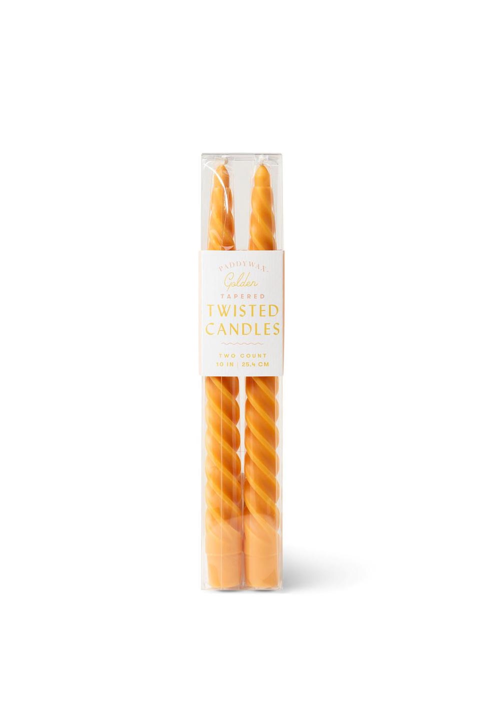 Paddywax - Twisted Taper 10" Boxed Candles - Gold