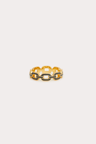 Petit Moments - Enamel Chain Ring - Gold