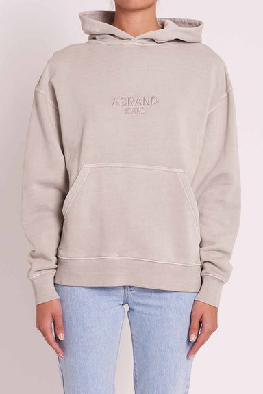 Abrand - A 90s Relaxed Hoodie - Pebble - Front