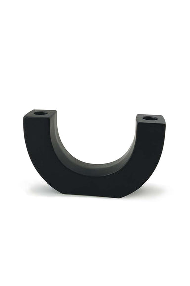 Paddywax - Black Speckled U-Shaped Ceramic Taper Holder