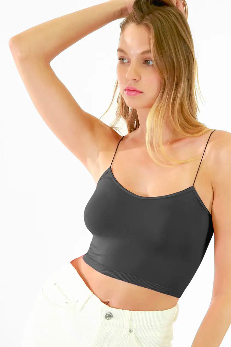 SKINNY STRAP CROPPED CAMI O/S — EVRGREEN Clothing