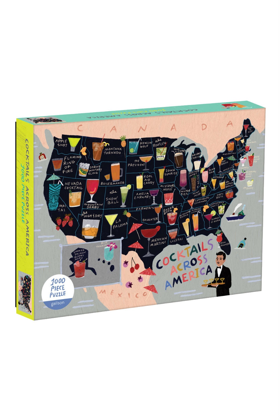 COCKTAIL MAP USA 1000PC PUZZLE