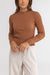 Rhythm - Classic Knit LS Top - Cinnamon - Front