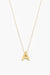 Able -  Letter Charm Necklace - Gold A